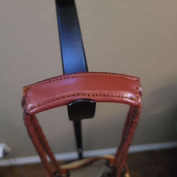 Bechamel 90's Brown Leather Cream Woven Bucket‎ Bag - Picture 8 of 11